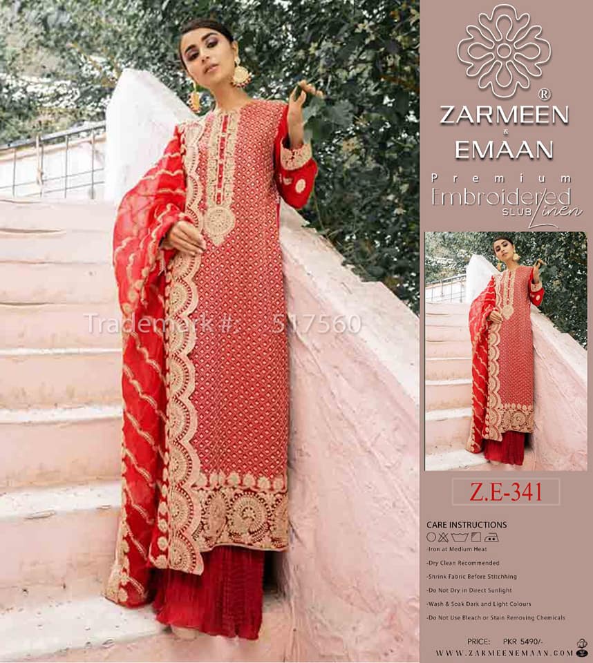 Fancy Viscose 3pc Zarmeen & Emaan Premium