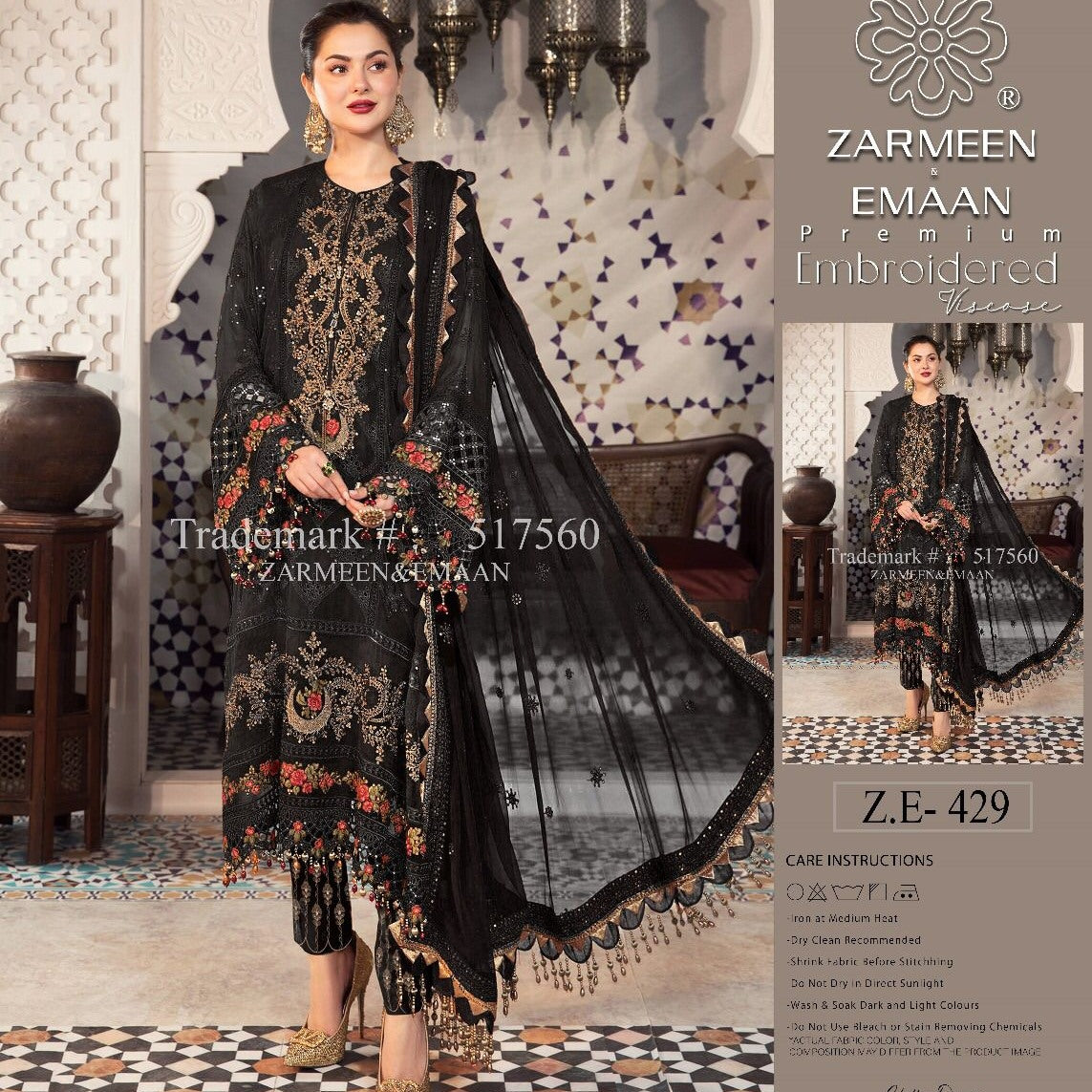 Fancy Viscose 3pc Zarmeen & Emaan Premium