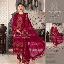 Fancy Linen 3pc Zarmeen & Emaan Premium