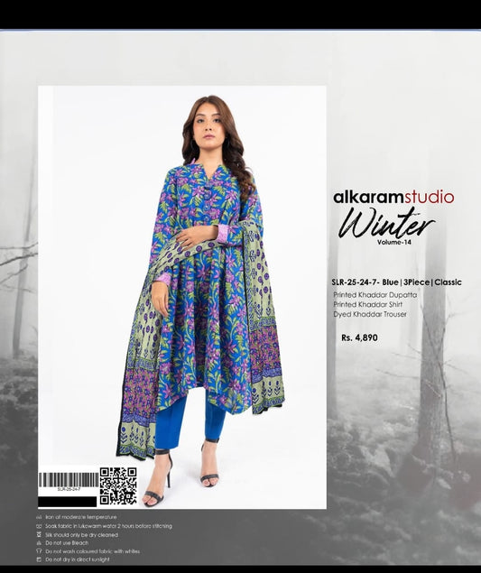 SLR-25-24-7-Cobalt Blue Alkaram Brand Original Fabrics