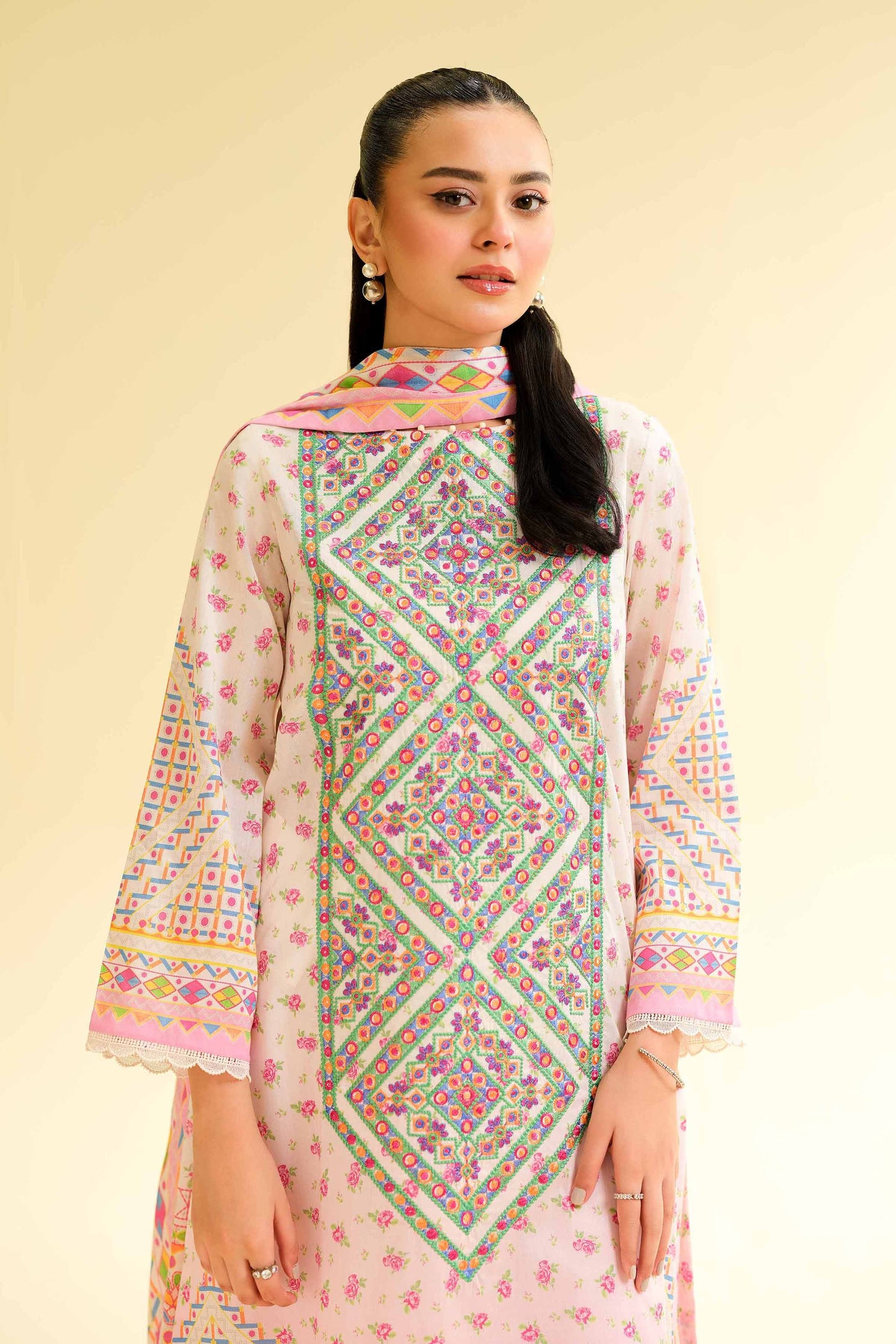 3 Piece - Digital Printed Suit - 42501430