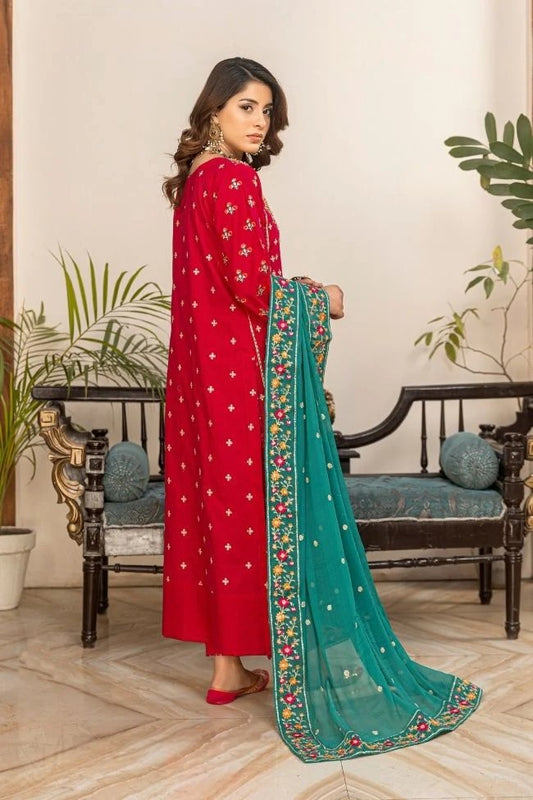 Premium EMB 3PC Zarmeen & Emaan Z.E-711