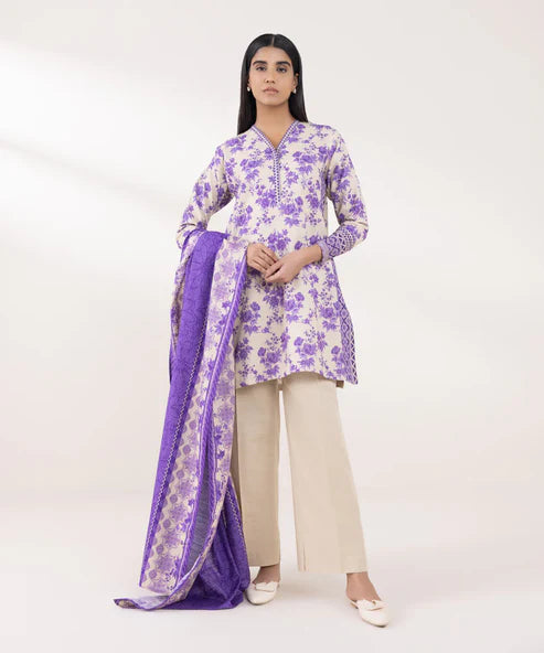 SAPPHIRE | UNSTITCHED 3 PIECE PRINTED KHADDAR SUIT PDY24V938SOU