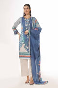 Gul Ahmed 3PC Unstitched  Printed Khaddar Suit CLP-42067