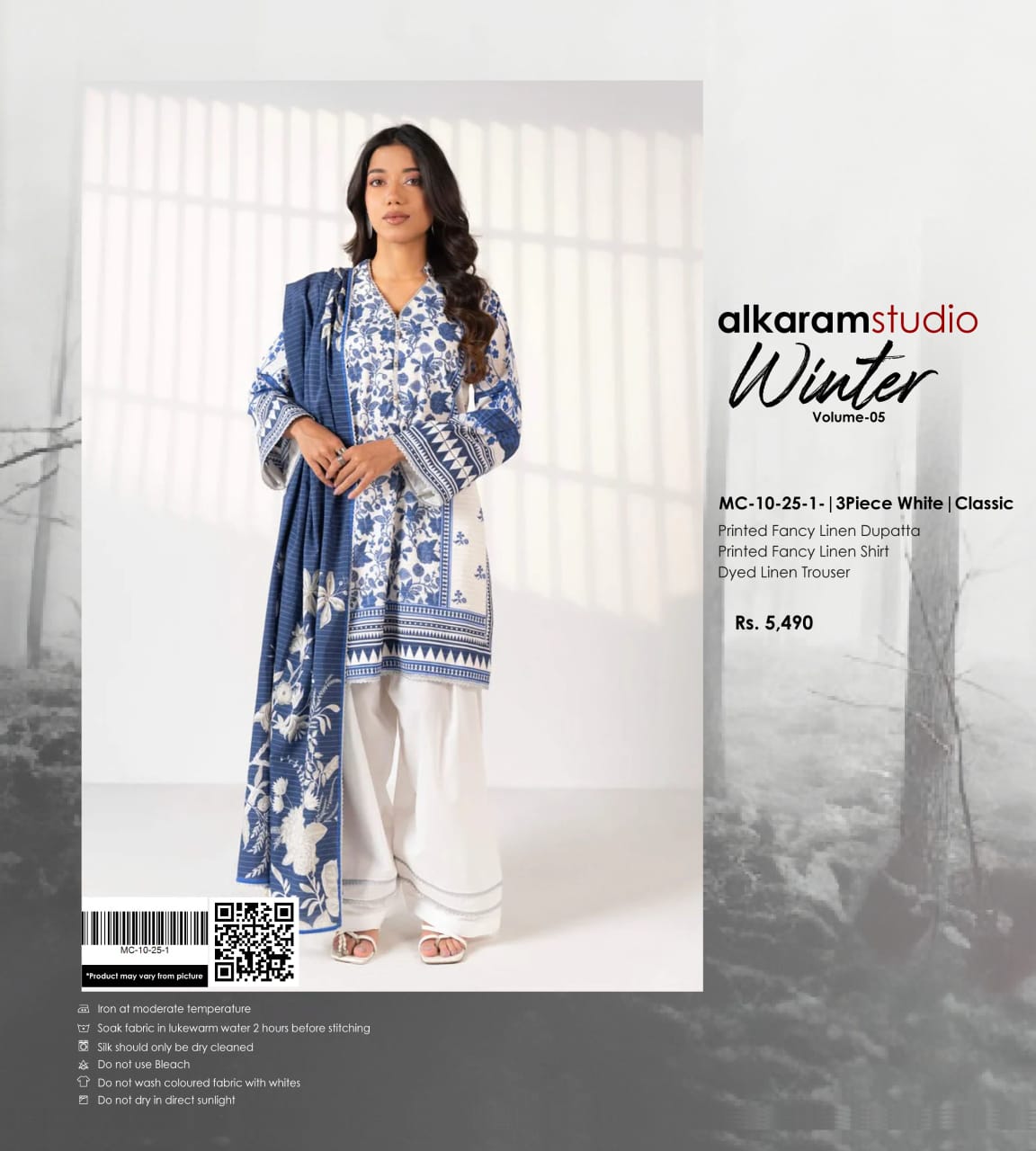 ALKARAM DORIA LINEN3PC