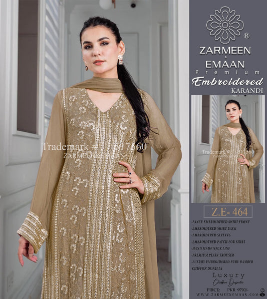 ZARMEEN & EMAAN LUXURY KARANDI 3PC