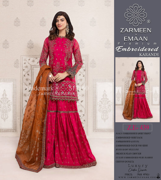 ZARMEEN & EMAAN  LUXURY KARANDI 3PC