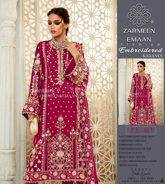 ZARMEEN & EMAAN LUXURY KARANDI 3PC