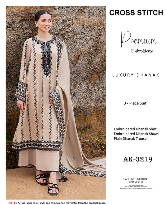 CROSS STITCH DHANAK LUXURY 3PC