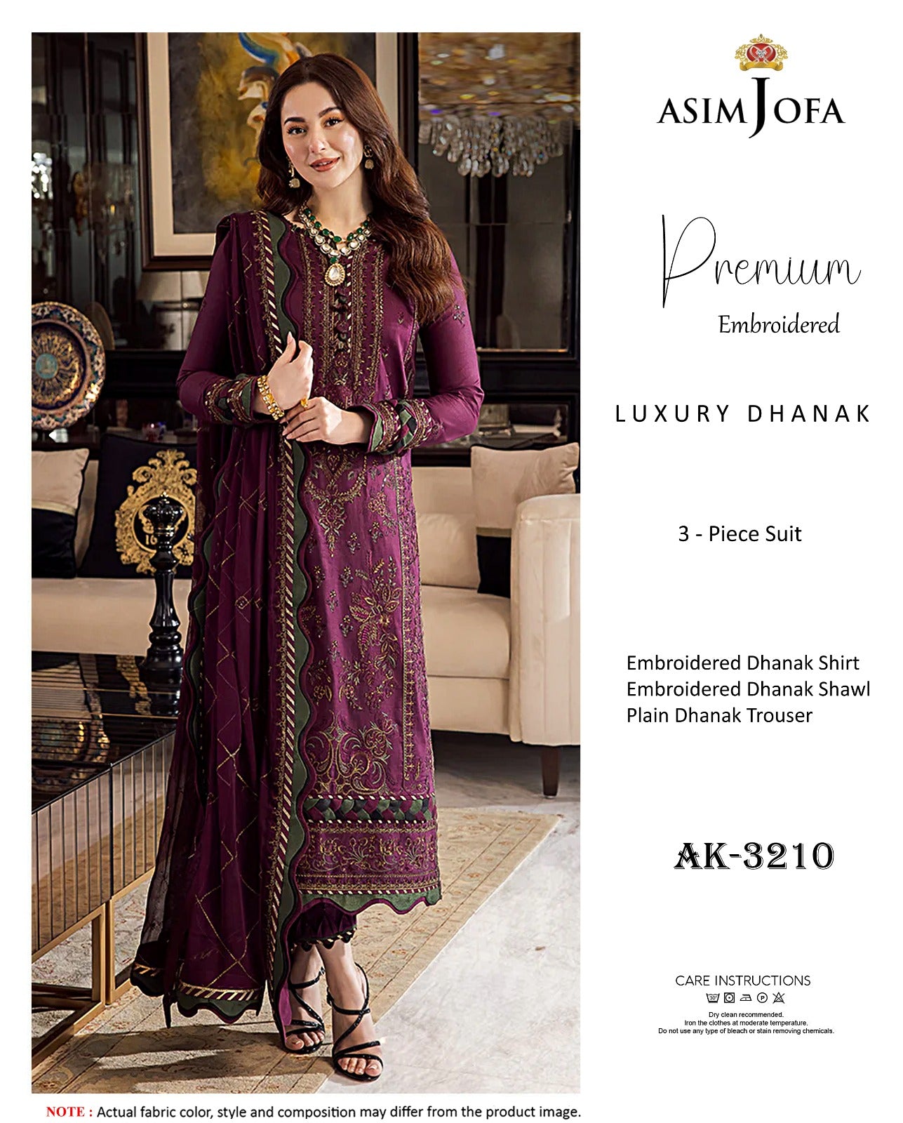ASIM JOFA DHANAK LUXURY 3PC