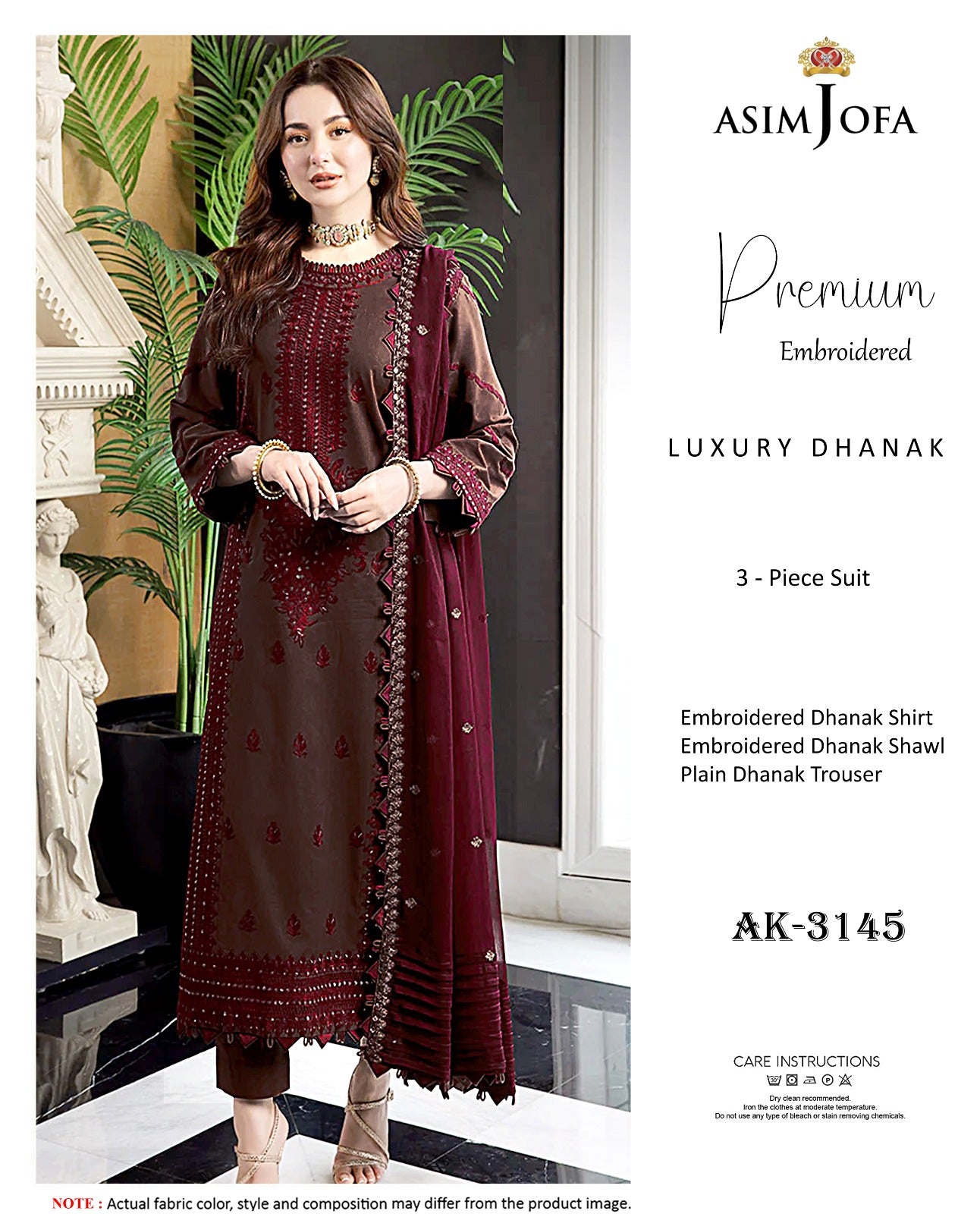 ASIM JOFA DHANAK LUXURY 3PC