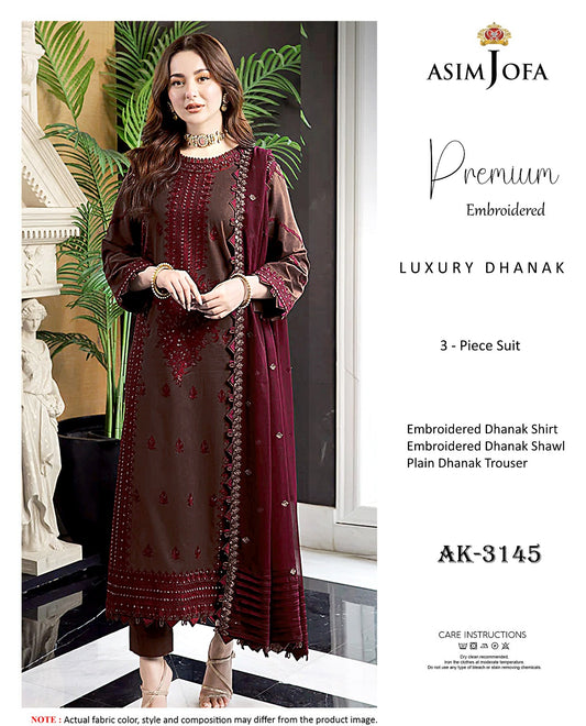 ASIM JOFA DHANAK LUXURY 3PC