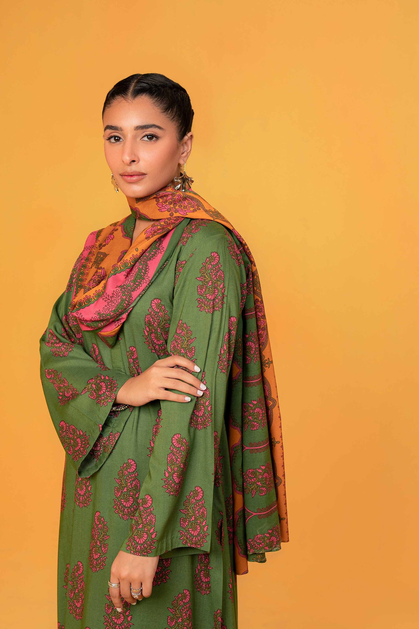 Nishat With You Unstitched Printed Khaddar 3Pc Suit - 42304009