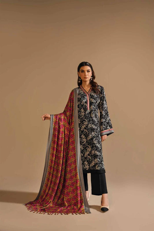 Nishat With You Unstitched Printed Khaddar 3Pc Suit - 42303165