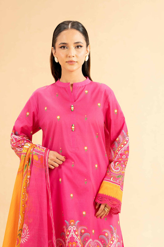 3 Piece - Digital Printed Loose Fabric - 42503136