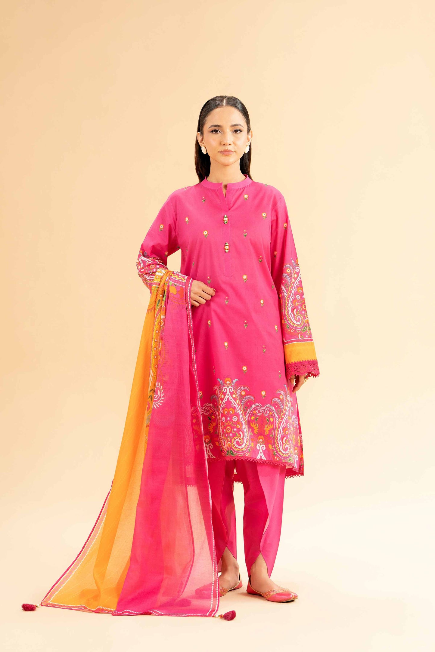 3 Piece - Digital Printed Loose Fabric - 42503136