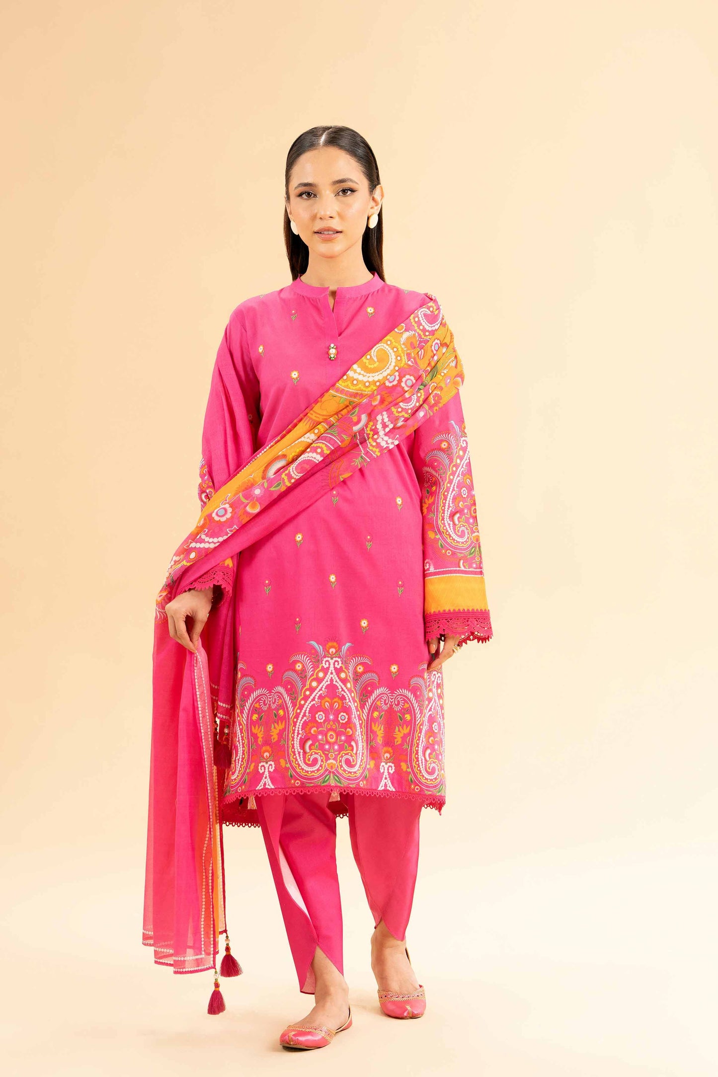 3 Piece - Digital Printed Loose Fabric - 42503136