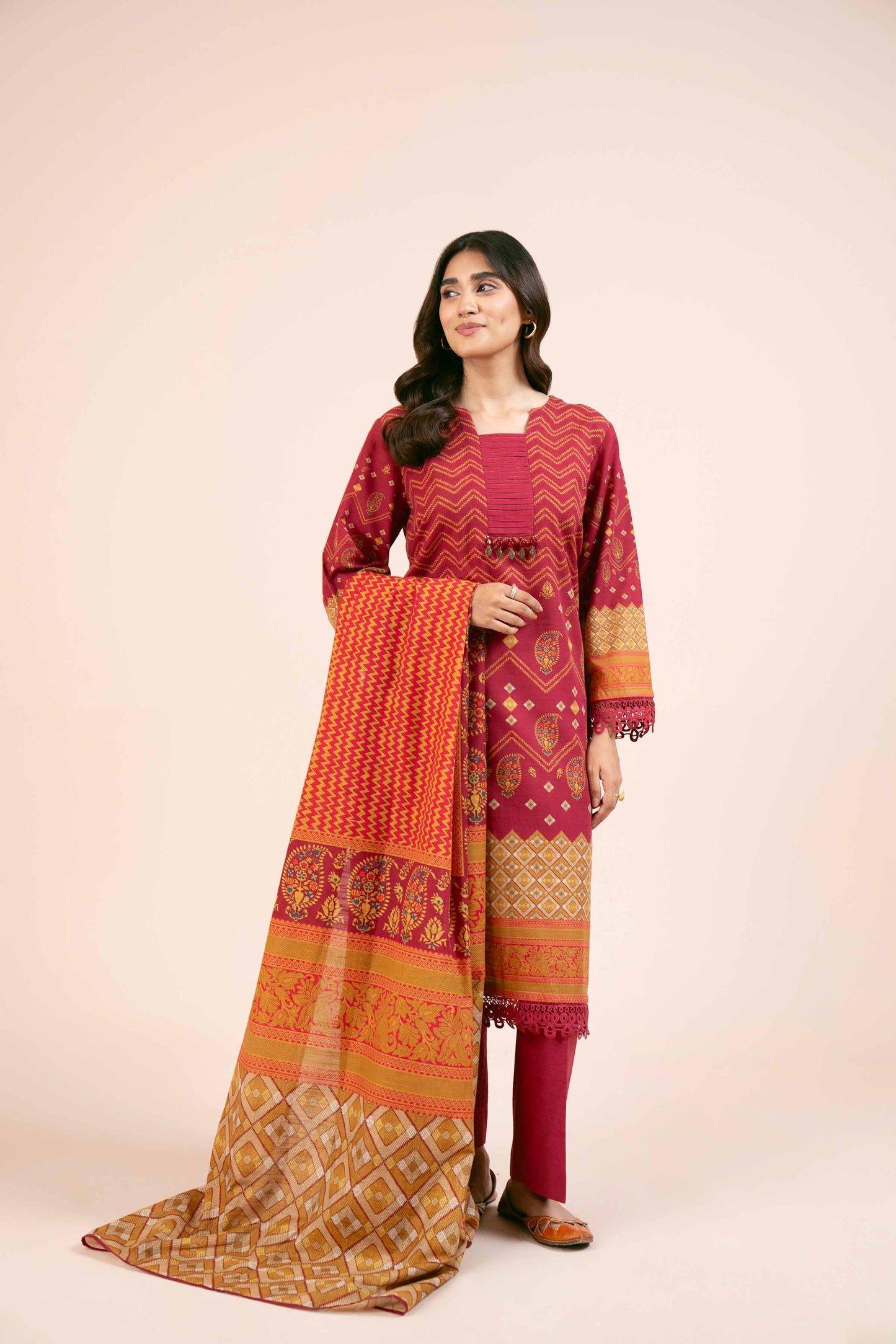 3 Piece - Digital Printed Suit - 42404507 Unstitched