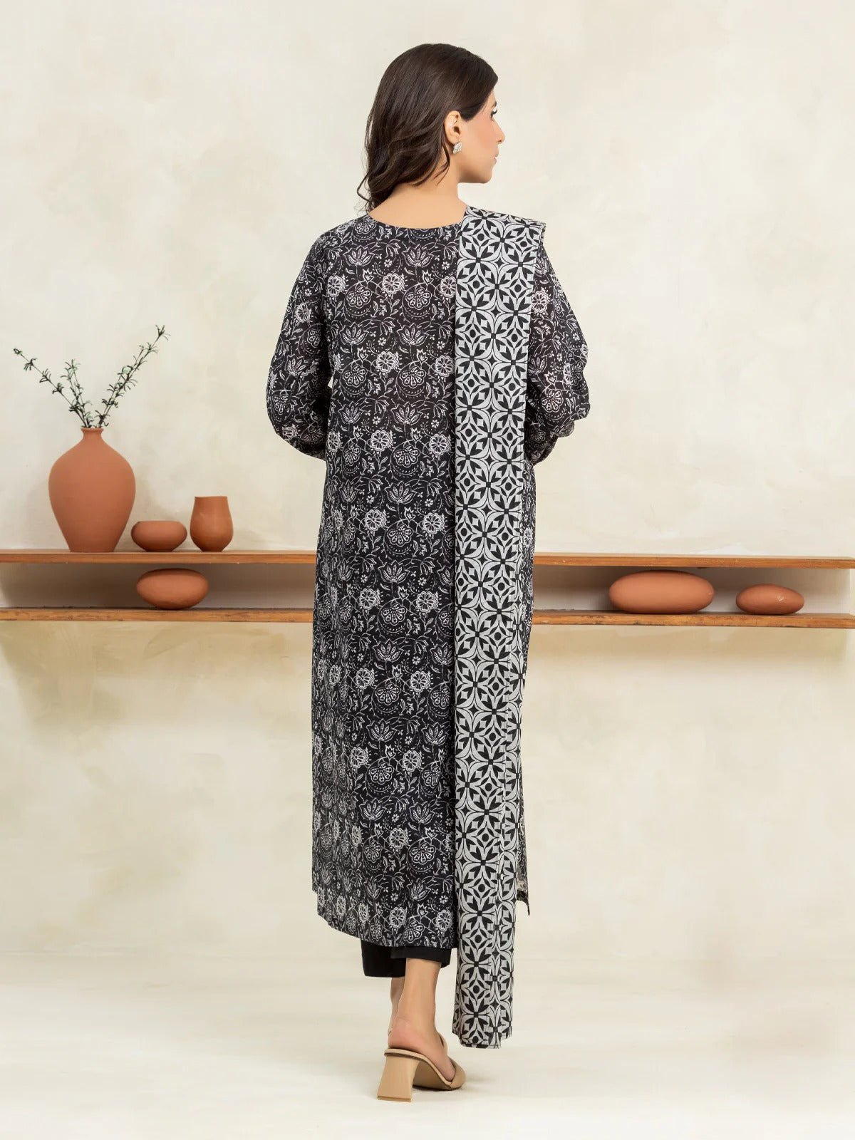 Unstich Edenrobe Linen Print 3piece