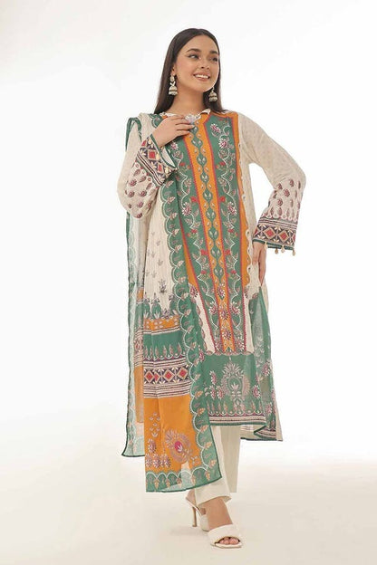 Gul Ahmed 3PC Unstitched Printed Khaddar Suit CLP-42084