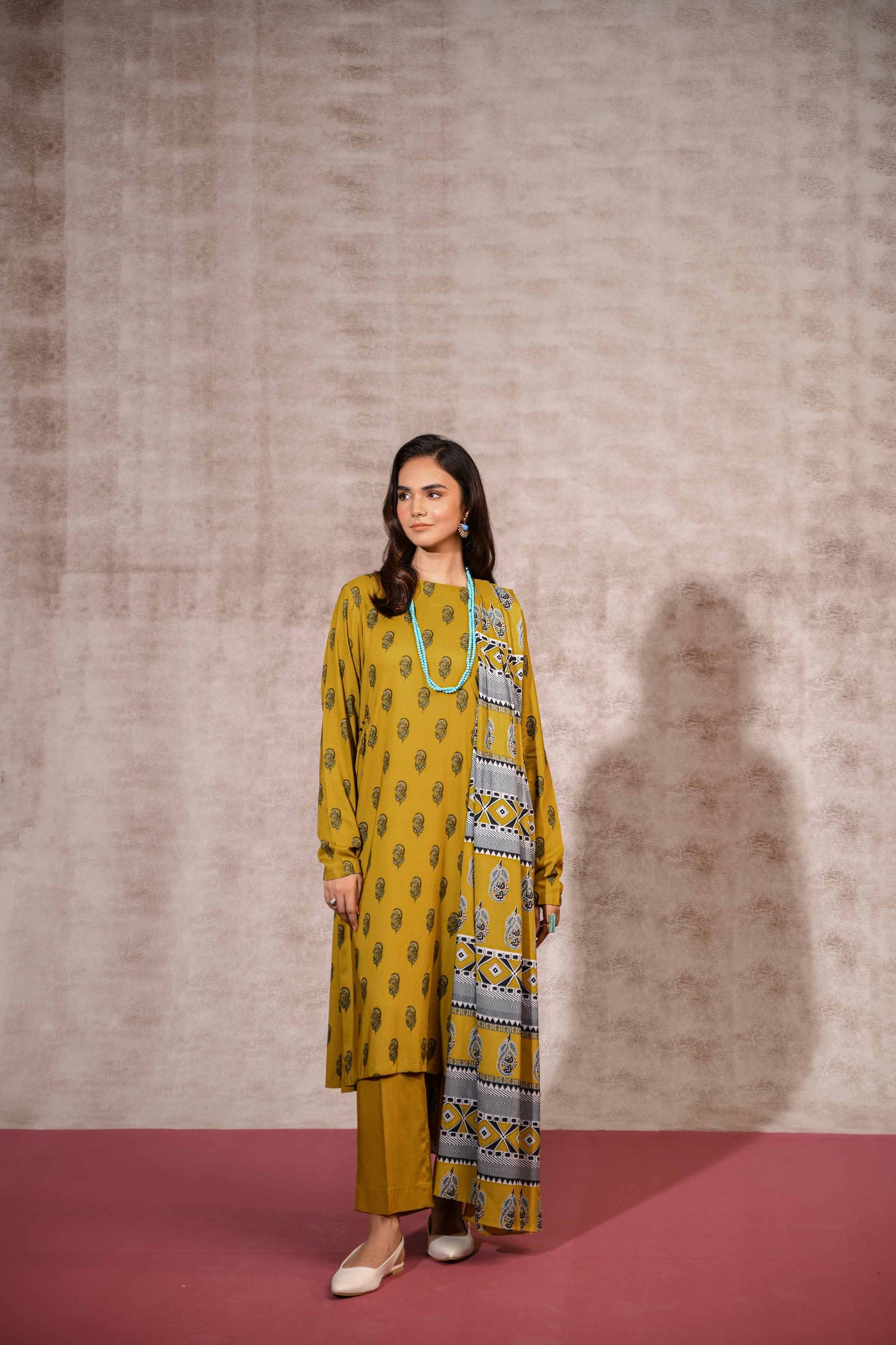 Nishat With You Unstitched Printed Khaddar 3Pc Suit - 42303178