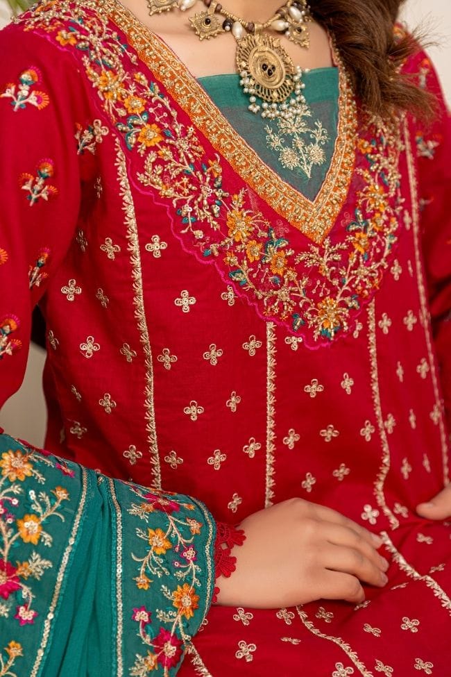 Premium EMB 3PC Zarmeen & Emaan Z.E-711