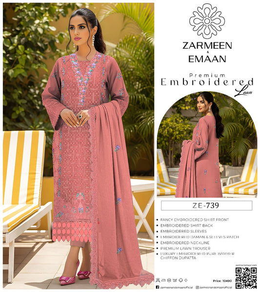 ZARMEEN EMAAN luxury lawn 3piece
